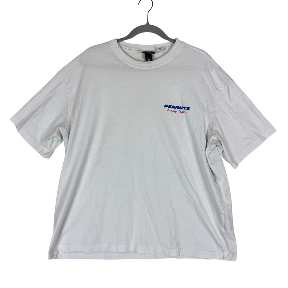Peanuts‎ Snoopy Good Grief Speedway Shirt Mens XL White H&M Racing Graphic Tee